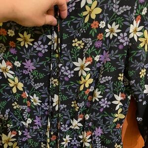 Taylor mixed print floral wrap skirt dress